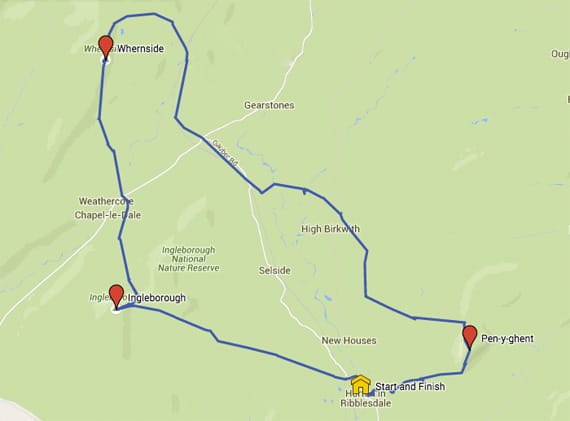 Yorkshire Three Peaks Os Map - Channa Antonetta