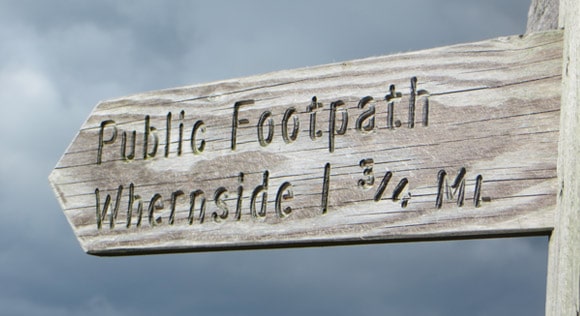 Whernside-signpost-public-footpath