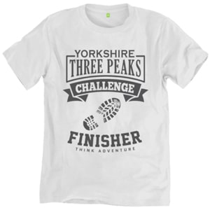 Yorkshire Three Peaks Finisher T-shirt White Sidebar