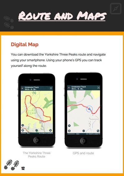 Yorkshire Three Peaks Guide Preview Digital Map