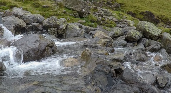 Lingmell Gill crossing