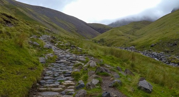 Path with Lingmell Gill