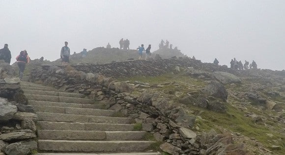 Steps leading to Snowdon Summit