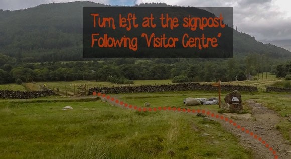 signpost leading to Ben Nevis visitor centre