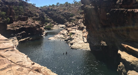 Swimming at Bell Gorge