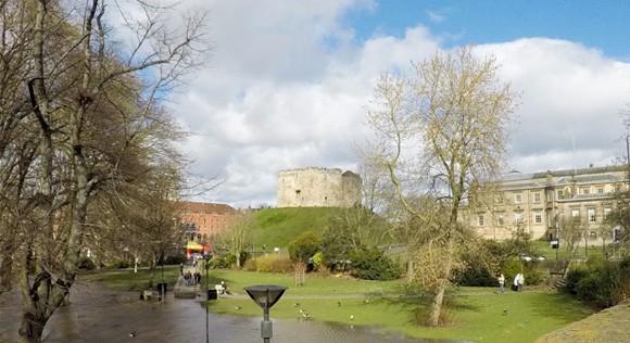 Cliffords Tower from Skeldergate Bridge