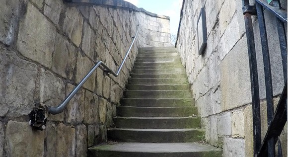 Stairs leading up Walmgate Bar