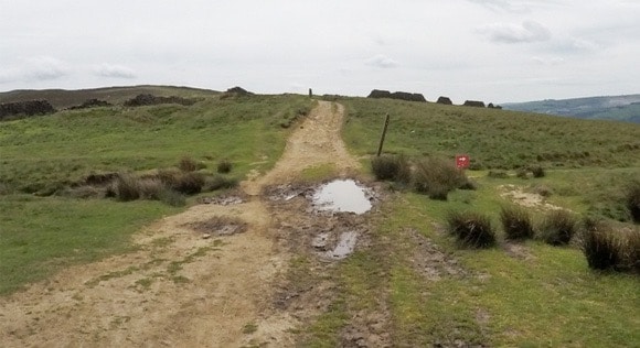 Muddy path leading to Win Hill