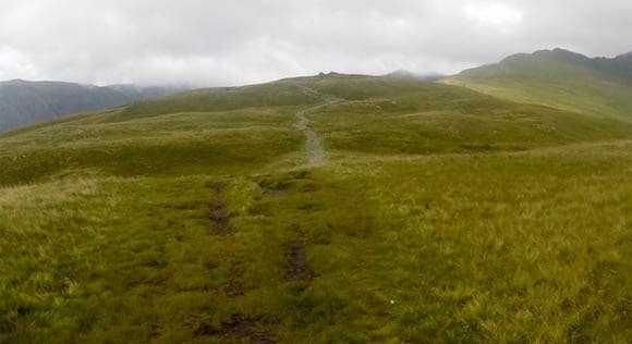 Birkhouse Moor to Helvellyn route