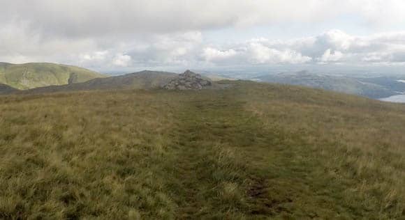 Cairn at the top of Birkhouse Moor