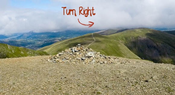 Cairns at Helvellyn and Swirral Edge