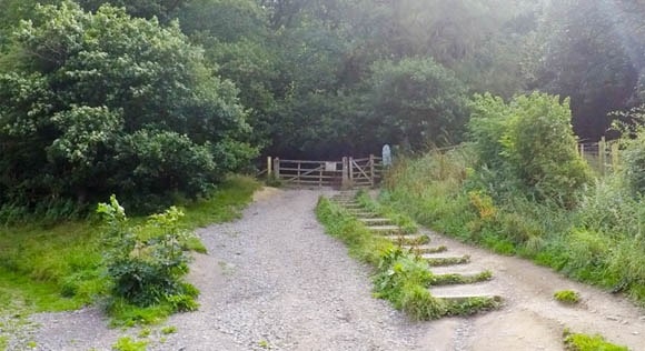 Gate at the start of the walk