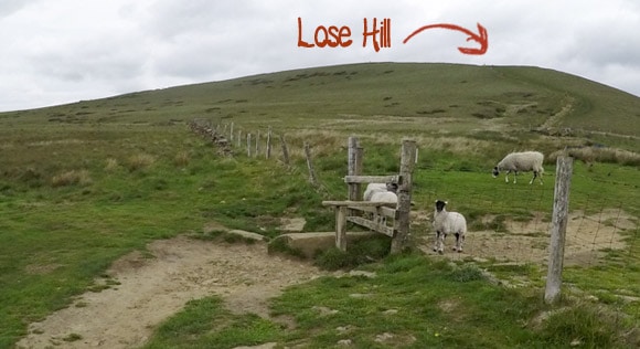 Lose Hill in Background Near Stile