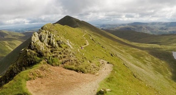 Path at the bottom of Swirral Edge