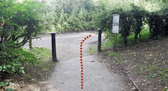 Right turn away from National Trust Car Park