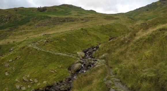 Steep path at the start of Helvellyn