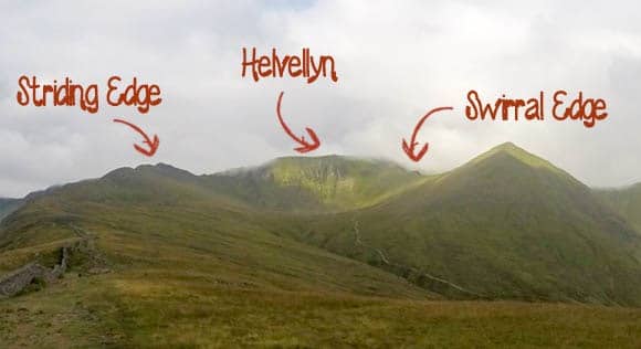 Striding Edge Helvellyn and Swirral Edge