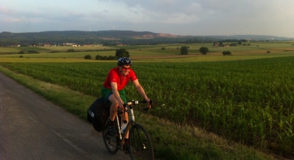 Mike cycling in Germany