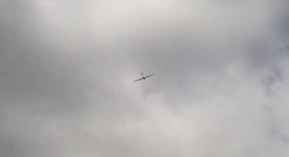 Yorkshire Gliding Club glider in the air