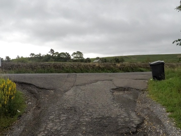 section of road on route to stanage