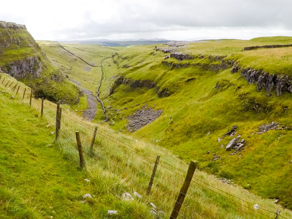 Descending path towards Malham Cove