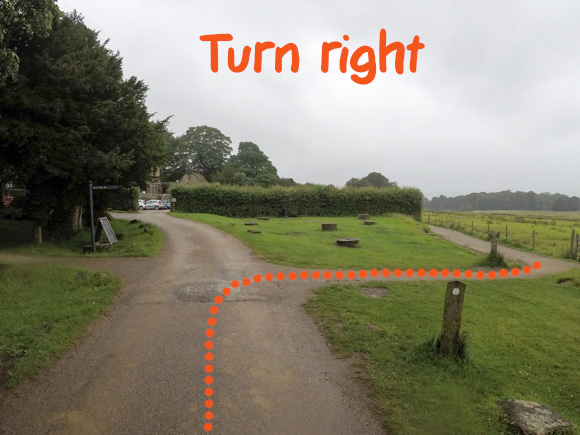 Right turn at Longshaw Estate