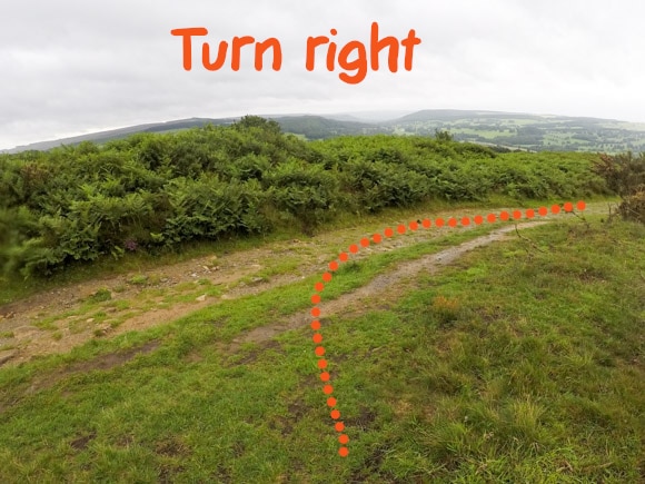 Right turn to main path