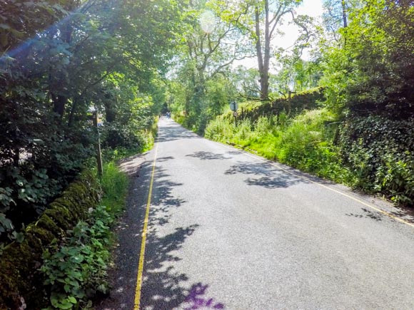 Road leading back to carpark