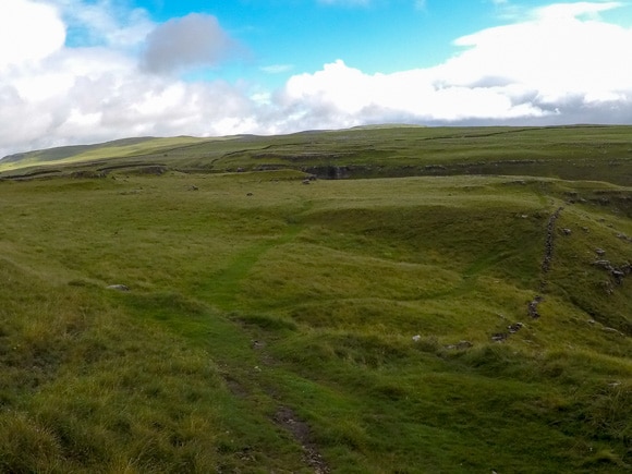 Grass flat route to top of Gordale Scar