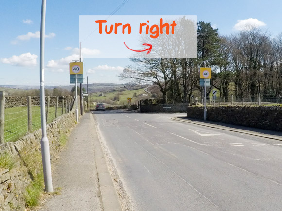 Right turn reservoir road