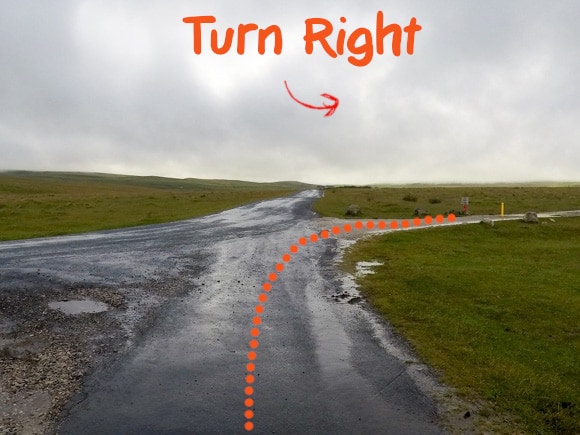 Right turn to Malham Tarn