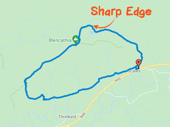 Blencathra route via sharp edge