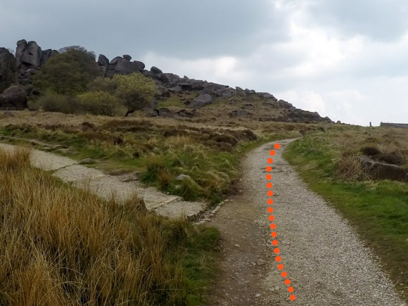 Start of The Roaches walk