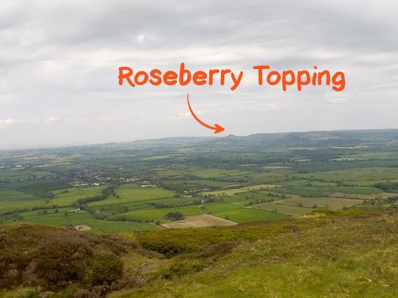 Roseberry Topping in distance